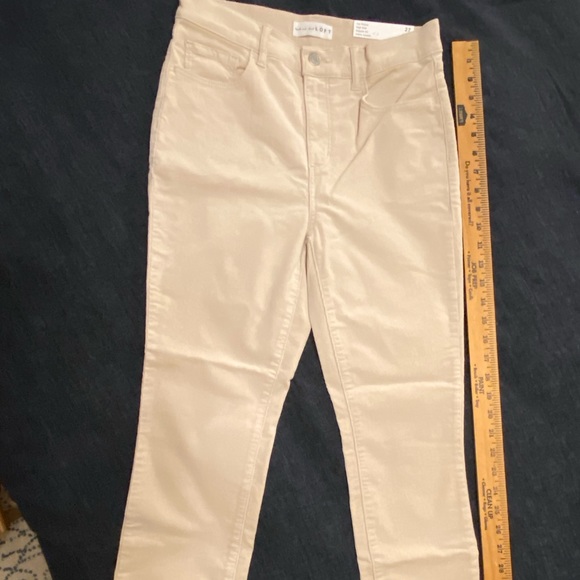 NWT Loft Corduroy Pants Cream - Picture 3 of 4